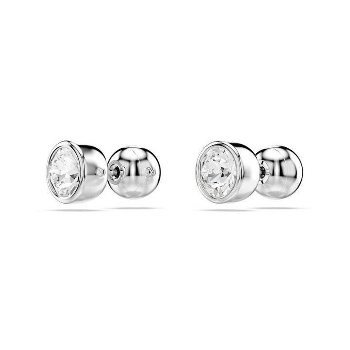 Imber Rhodium Plated Round Cut Stud Earrings 5696073Swarovski5696073