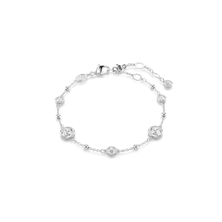 Imber Rhodium Plated White Round Cut Bracelet 5696079Swarovski5696079