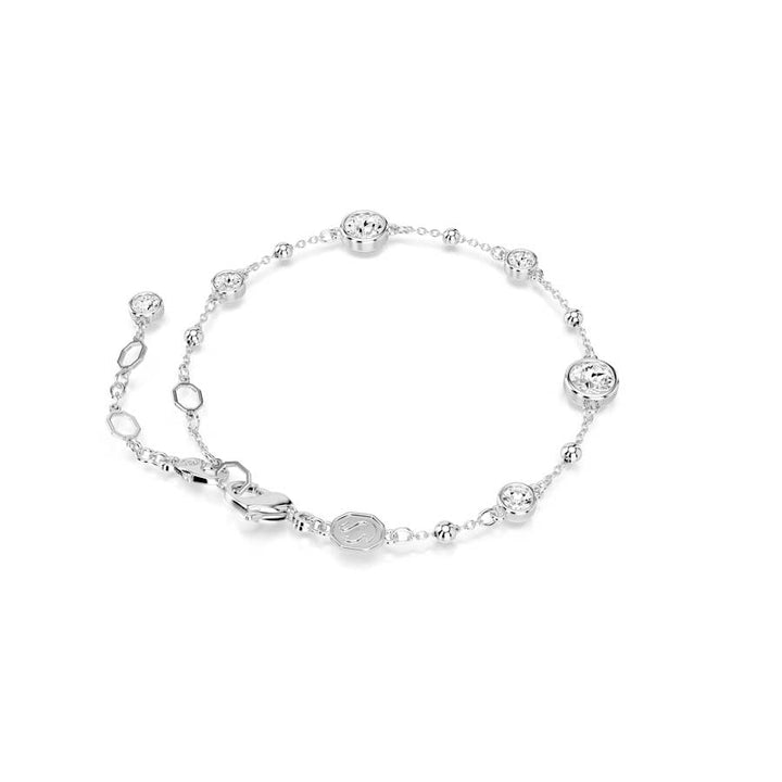 Imber Rhodium Plated White Round Cut Bracelet 5696079Swarovski5696079