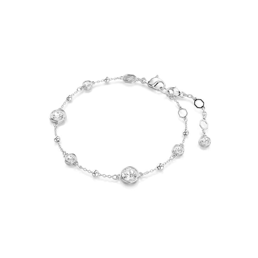 Imber Rhodium Plated White Round Cut Bracelet 5696079Swarovski5696079