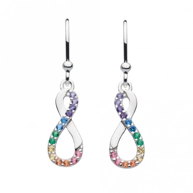 Infinity Twist Multi Nano Gems Drop Earrings 5510MCZDew5510MCZ