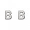 Initial B Sterling Silver Stud Earrings E6019BeginningsE6019