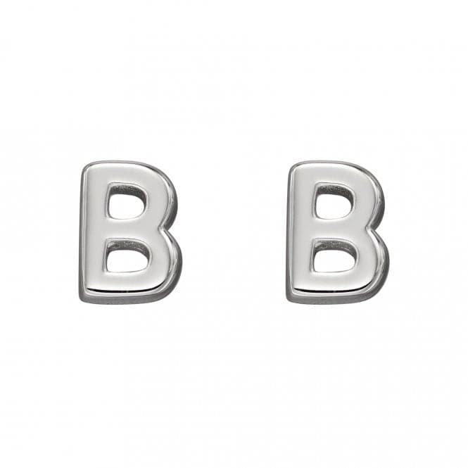 Initial B Sterling Silver Stud Earrings E6019BeginningsE6019