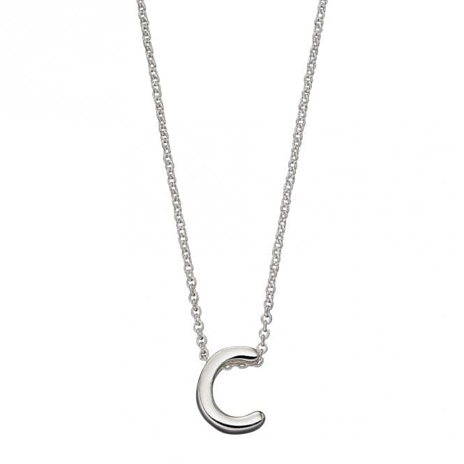 Initial C Plain Silver Initial Necklace N4430BeginningsN4430