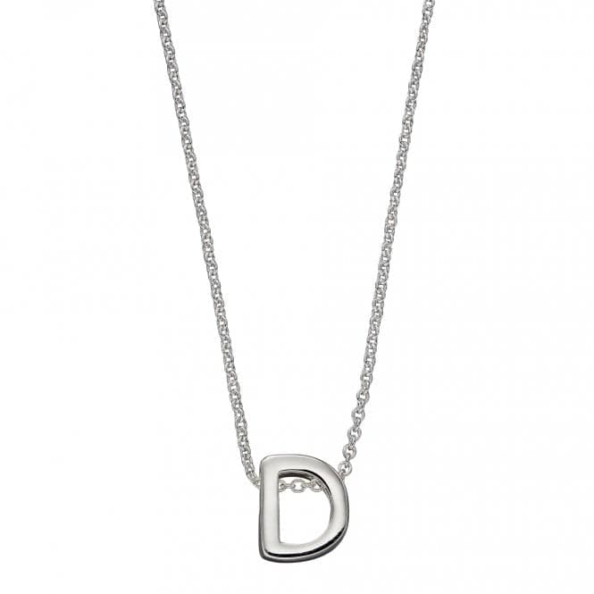 Initial D Plain Silver Initial Necklace N4431BeginningsN4431