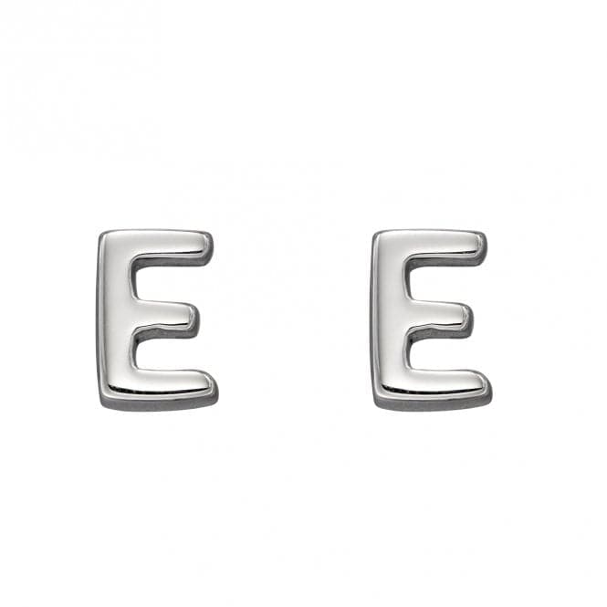 Initial E Sterling Silver Stud Earrings E6022BeginningsE6022