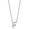 Initial F Plain Silver Initial Necklace N4433BeginningsN4433