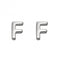 Initial F Sterling Silver Stud Earrings E6023BeginningsE6023