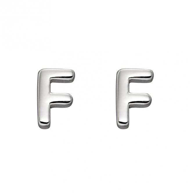 Initial F Sterling Silver Stud Earrings E6023BeginningsE6023