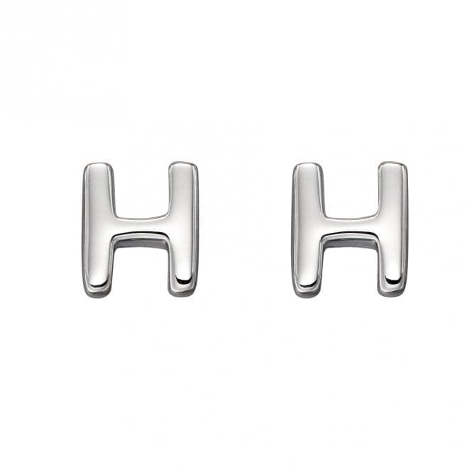 Initial H Sterling Silver Stud Earrings E6025BeginningsE6025