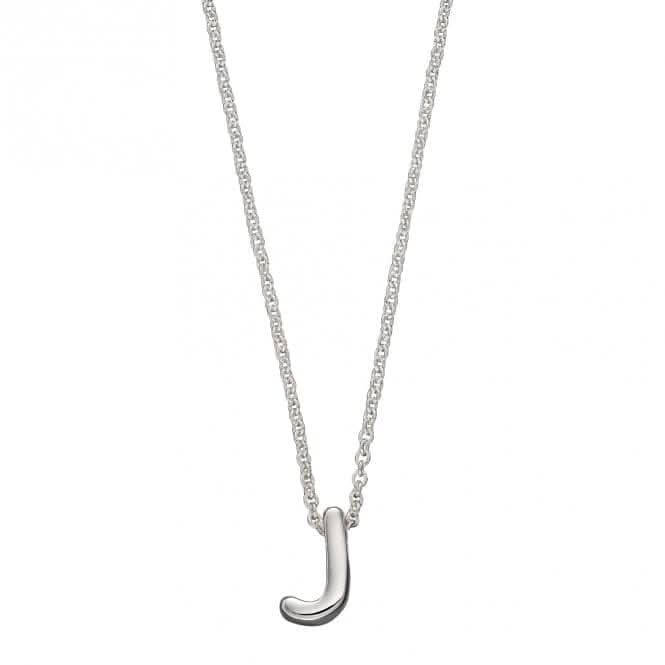 Initial J Plain Silver Initial Necklace N4437BeginningsN4437