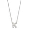 Initial K Plain Silver Initial Necklace N4438BeginningsN4438