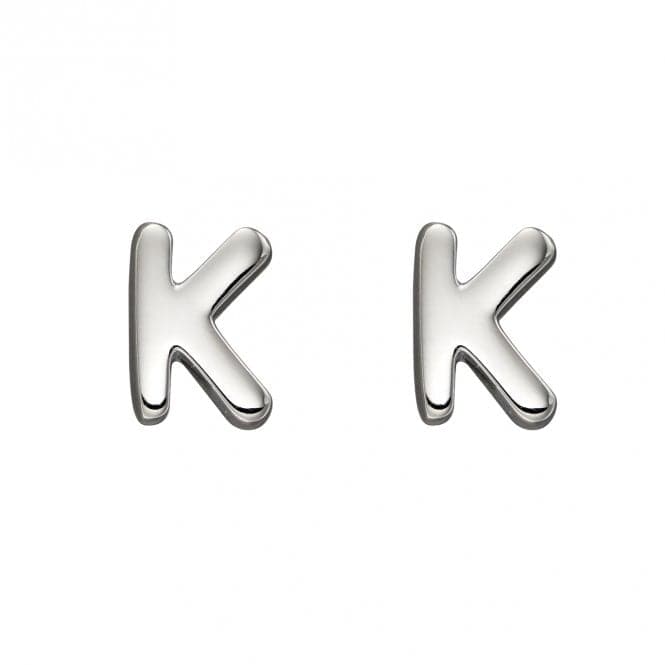 Initial K Sterling Silver Stud Earrings E6028BeginningsE6028