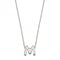 Initial M Plain Silver Initial Necklace N4440BeginningsN4440