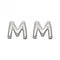 Initial M Sterling Silver Stud Earrings E6030BeginningsE6030