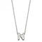 Initial N Plain Silver Initial Necklace N4441BeginningsN4441