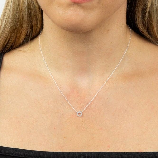 Initial O Plain Silver Initial Necklace N4442BeginningsN4442
