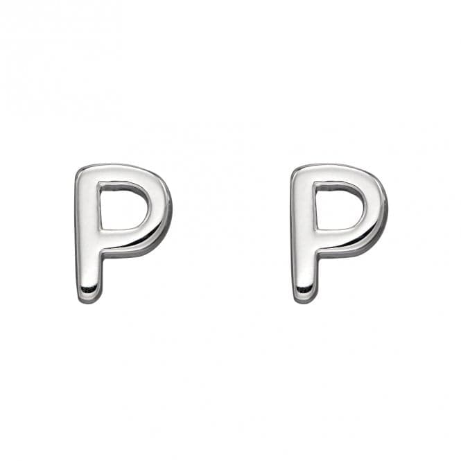 Initial P Sterling Silver Stud Earrings E6033BeginningsE6033