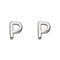 Initial P Sterling Silver Stud Earrings E6033BeginningsE6033