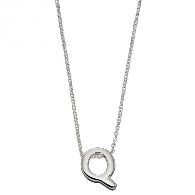 Initial Q Plain Silver Initial Necklace N4444BeginningsN4444