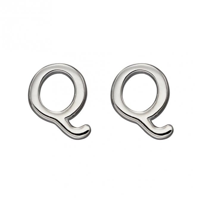 Initial Q Sterling Silver Stud Earrings E6034BeginningsE6034