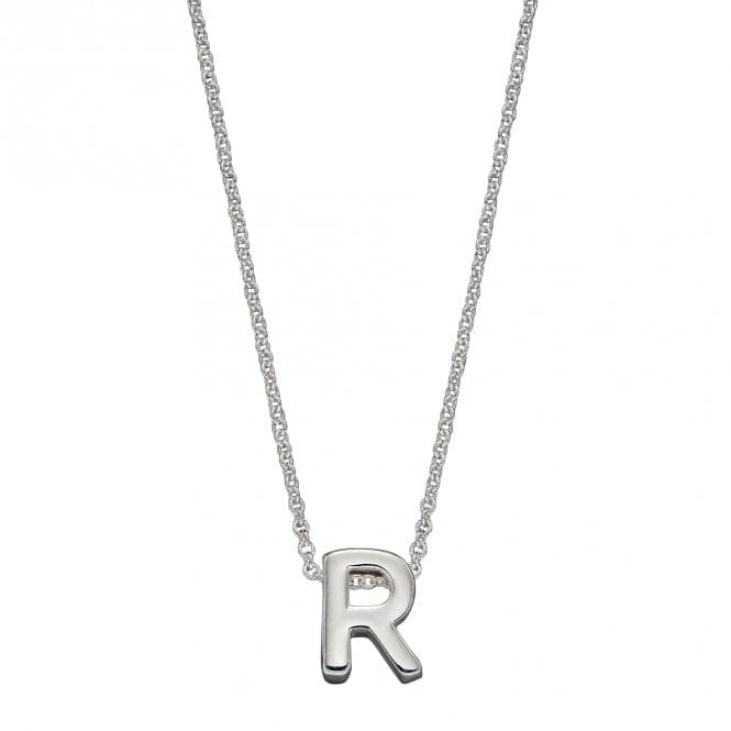 Initial R Plain Silver Initial Necklace N4445BeginningsN4445