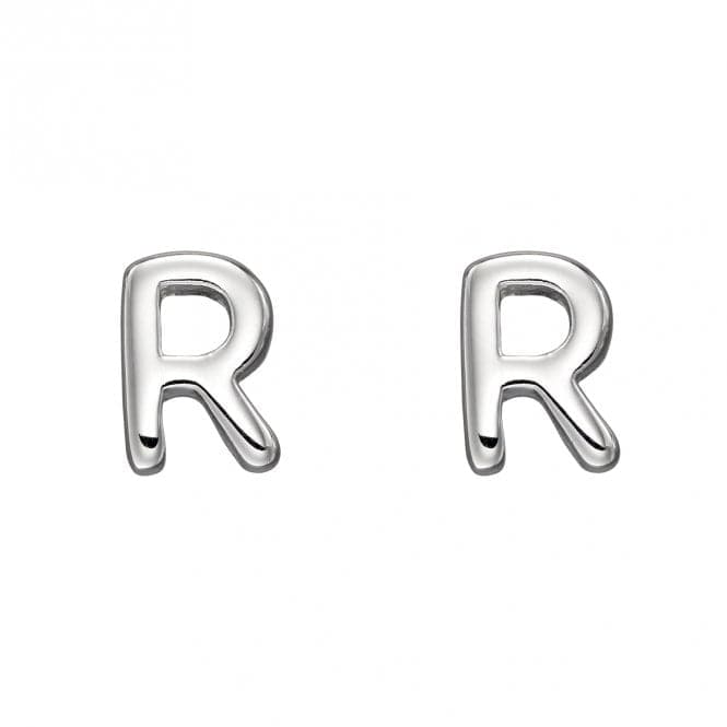 Initial R Sterling Silver Stud Earrings E6035BeginningsE6035