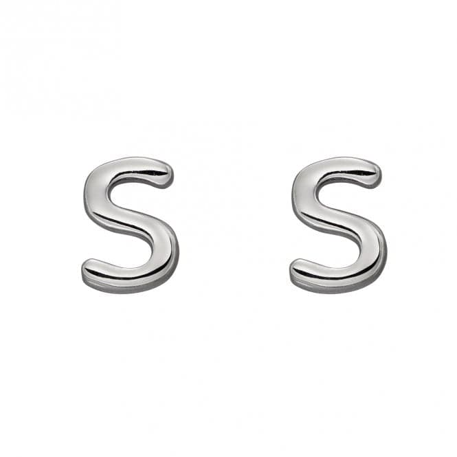 Initial S Sterling Silver Stud Earrings E6036BeginningsE6036