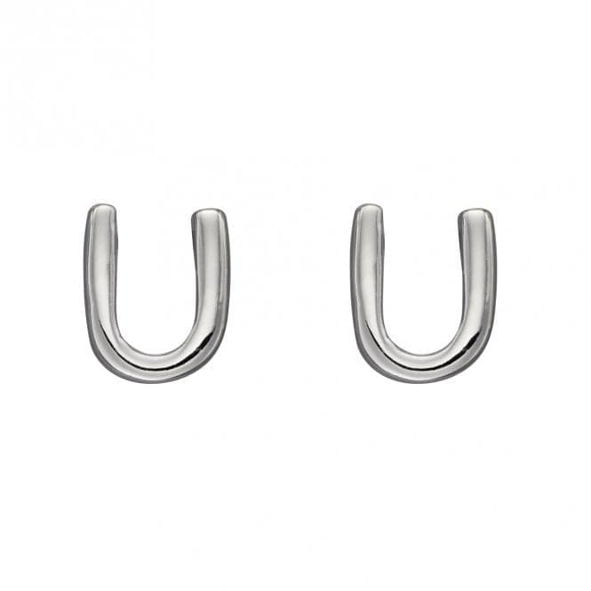 Initial U Sterling Silver Stud Earrings E6038BeginningsE6038