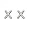 Initial X Sterling Silver Stud Earrings E6041BeginningsE6041