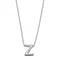 Initial Z Plain Silver Initial Necklace N4453BeginningsN4453