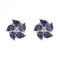 Iolite Peony Flower White Gold Stud Earrings GE2417MElements GoldGE2417M