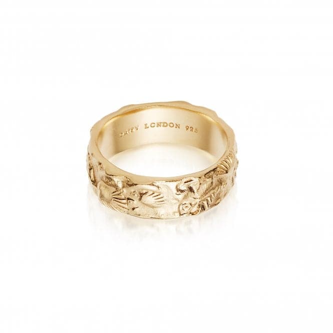 Isla Fossil Band 18ct Gold Plated Ring SSR02_GPDaisySSR02_GP_L