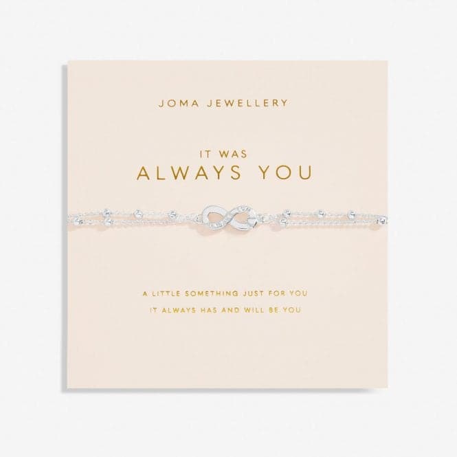 It Was Always You Silver Plated 18cm + 3cm Bracelet 6738Joma Jewellery6738