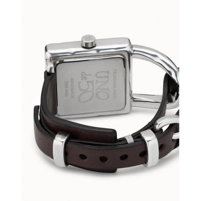 Its Time Silver Leather WatchUNOde50REL0102BLNMAR0U