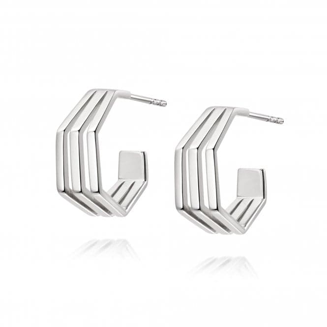 Jameela Huggie Hoop Sterling Silver Earrings HUG15_SLVDaisyHUG15_SLV