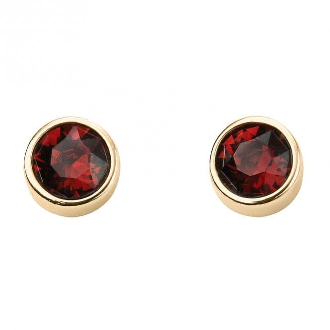 January Yellow Gold Plated Birthstone Earrings with Swarovski Crystal E1537BeginningsE1537