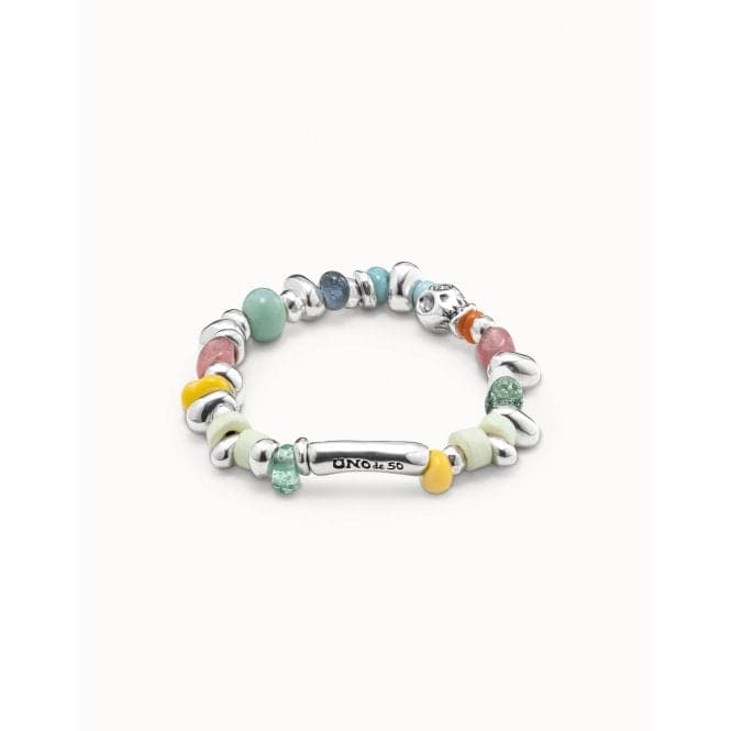 Jewel Multicolor Crystal Artisan Glass BraceletUNOde50PUL1828MCLMTL0M