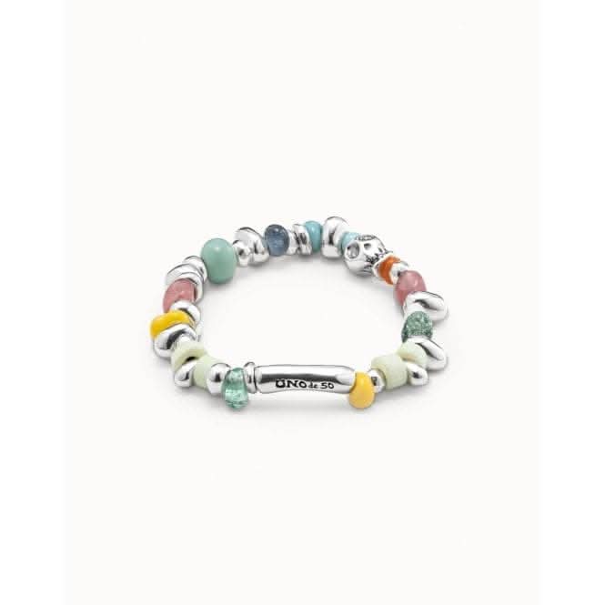 Jewel Multicolor Crystal Artisan Glass BraceletUNOde50PUL1828MCLMTL0M
