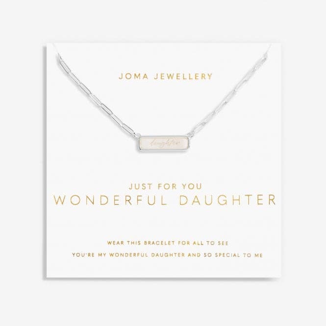 Just For You Wonderful Daughter Silver 46cm + 5cm Necklace 6358Joma Jewellery6358