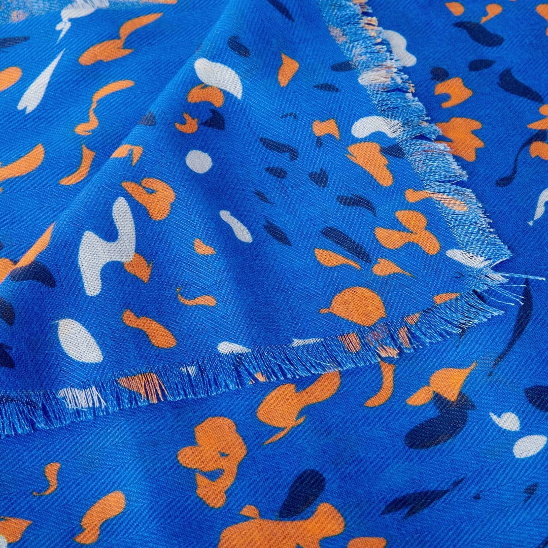 Katie Loxton Cobalt Blue / Orange Terrazzo Printed Scarf KLS591Katie LoxtonKLS591