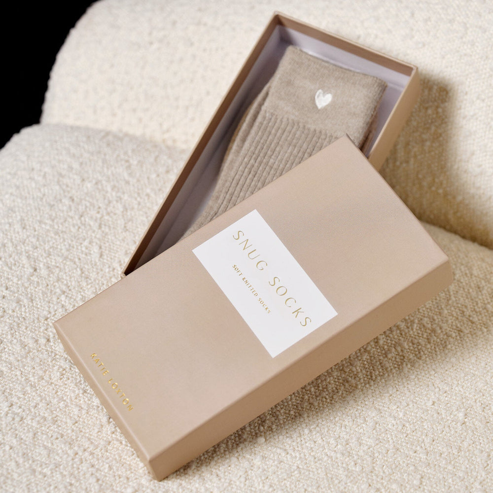 Katie Loxton Gift Boxed Taupe Socks KLS643Katie LoxtonKLS643