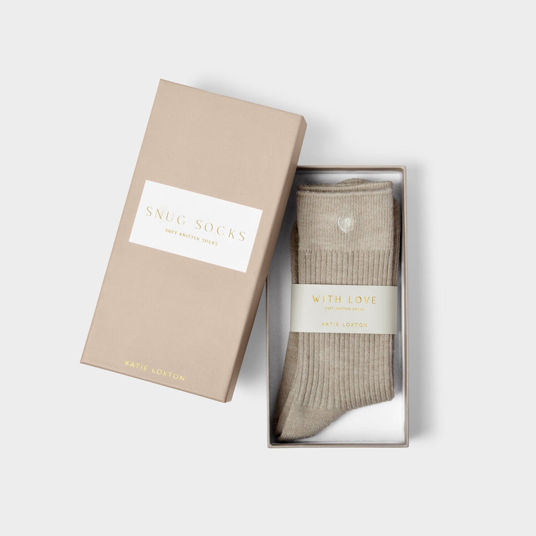 Katie Loxton Gift Boxed Taupe Socks KLS643Katie LoxtonKLS643