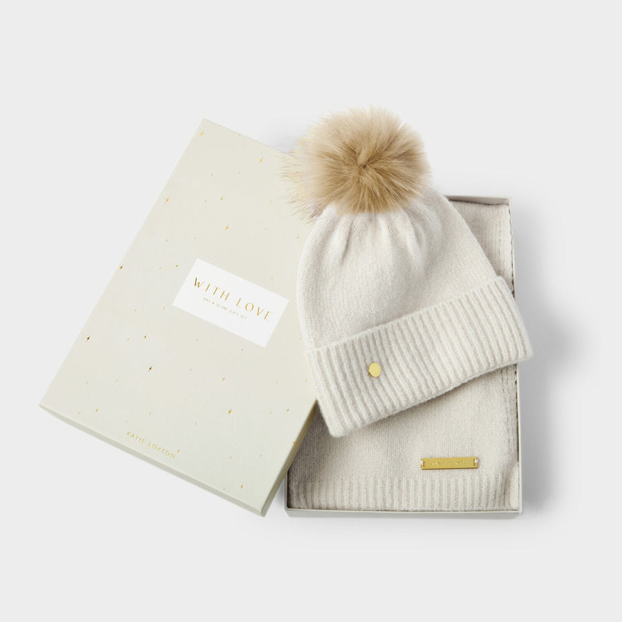 Katie Loxton Light Sand Boxed Hat & Scarf Set KLS590Katie LoxtonKLS590