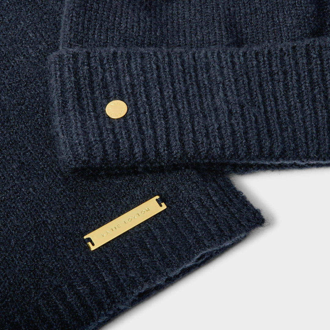 Katie Loxton Navy Boxed Hat & Scarf Set KLS589Katie LoxtonKLS589