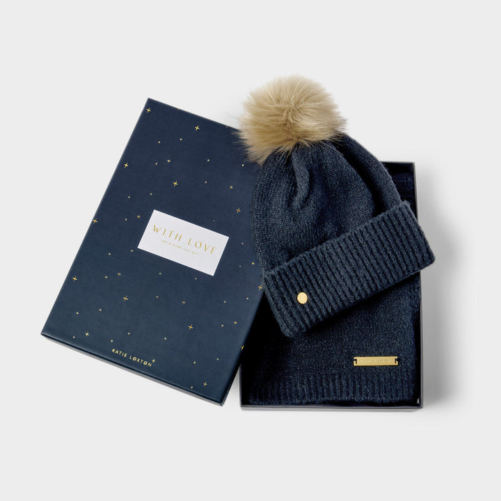 Katie Loxton Navy Boxed Hat & Scarf Set KLS589Katie LoxtonKLS589