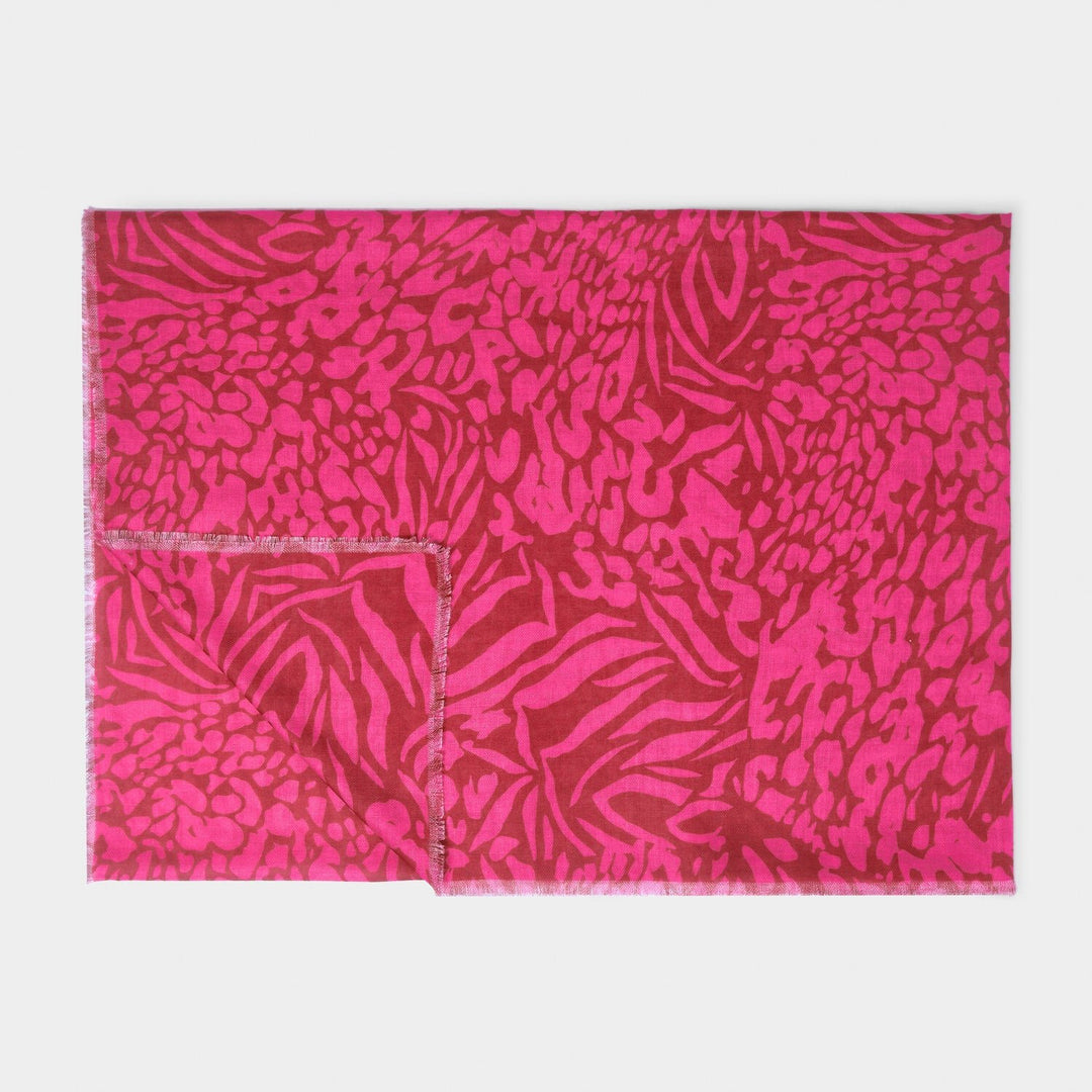 Katie Loxton Red / Fuchsia Animal Printed Scarf KLS597Katie LoxtonKLS597