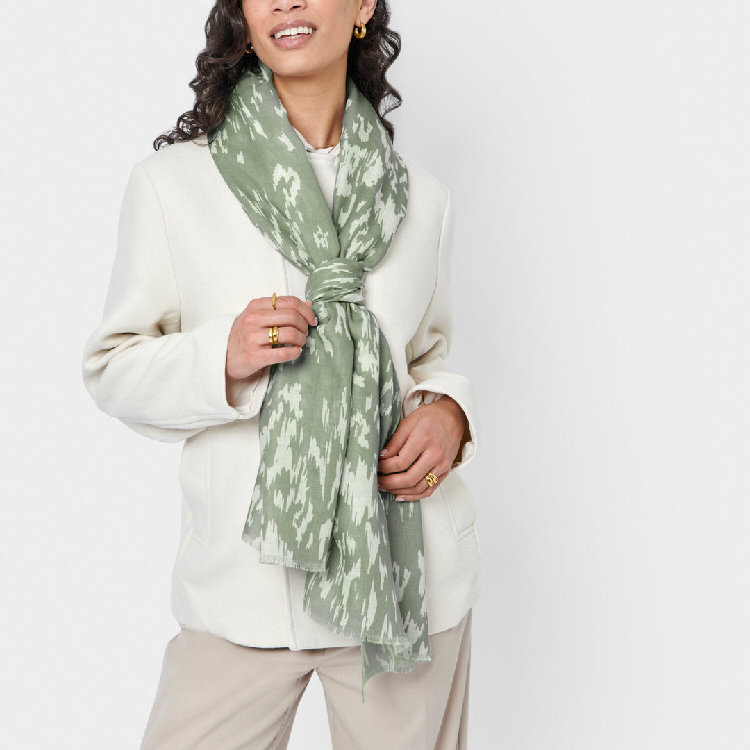 Katie Loxton Sage / Off White Abstract Animal Printed Scarf KLS595Katie LoxtonKLS595