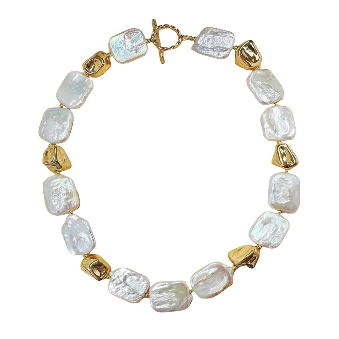 Keshi White Pearl Choker Necklace