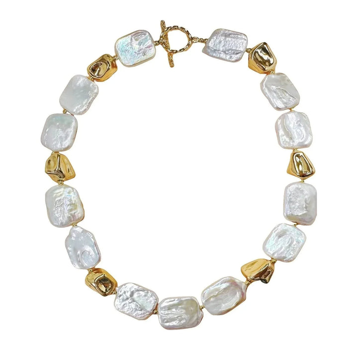 Keshi White Pearl Choker Necklace